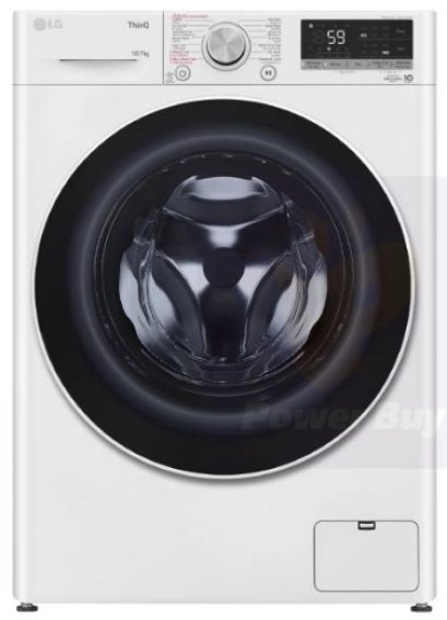 เครื่องซักอบผ้าฝาหน้า LG รุ่น FV1410H4W 10/7 กก.