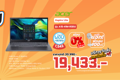 ACER NOTEBOOK  Aspire A15-41M-R3DU (STEEL GRAY) (#NX.KVXST.001)