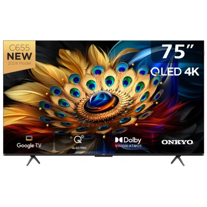 TCL QLED Pro Google TV 4K รุ่น 75C655 สมาร์ททีวีขนาด 75 นิ้ว