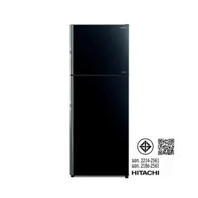 HITACHI ตู้เย็น 2 ประตู HITACHI RVGX400PF-1GBK 14.4 คิว กระจกดำ อินเวอร์เตอร์