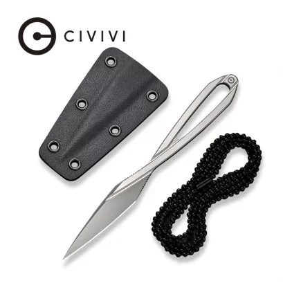 CIVIVI D-Art Fixed Blade Neck Knife With Kydex Sheath (1.74&quot; D2 Blade) C21001-1