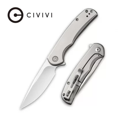 CIVIVI NOx Flipper Knife Stainless Steel Handle (2.97&quot; Nitro-V Blade) C2110A