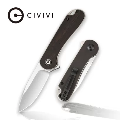 CIVIVI Elementum Flipper Knife Wood Handle (2.96&quot; D2 Blade) C907D