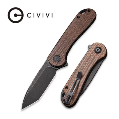 CIVIVI Elementum Flipper Knife Micarta Handle (2.96&quot; D2 Blade) C907T-C