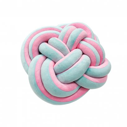 Knot Cushion Clover Pink-Blue