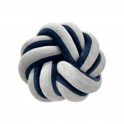 Knot Cushion Star Blue-Gray