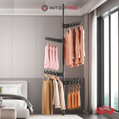 BARCO ราวแขวนผ้า แบบไม่เจาะ รุ่น 1 เสา (Vertical Coat Rack)