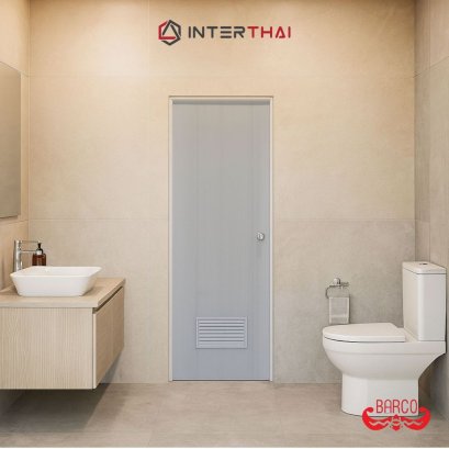 LION ประตู PVC แบบมีช่องลม (เฉพาะบาน  ไม่เจาะ)