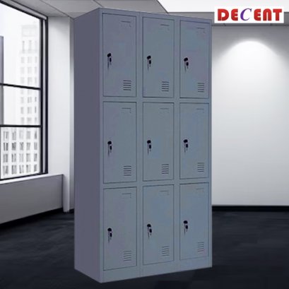 ตู้ล็อคเกอร์ 9 ช่อง มีกุญแจล็อค DECENT รุ่น 3L-B3