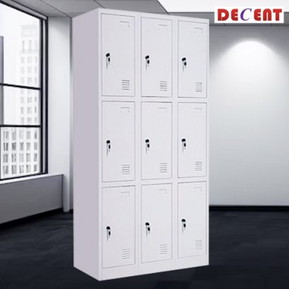 ตู้ล็อคเกอร์ 9 ช่อง มีกุญแจล็อค DECENT รุ่น 3L-B3