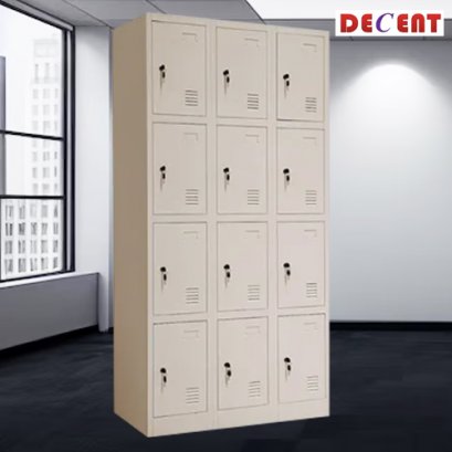 ตู้ล็อคเกอร์ 12 ช่อง มีกุญแจล็อค DECENT รุ่น 3L-B4