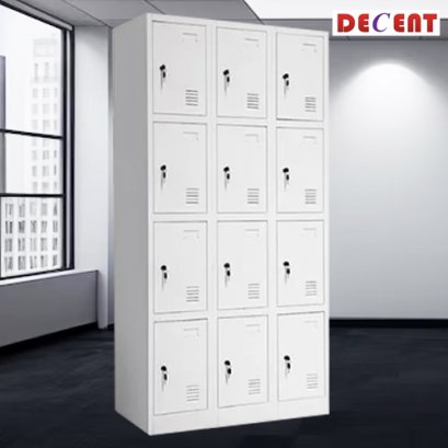 ตู้ล็อคเกอร์ 12 ช่อง มีกุญแจล็อค DECENT รุ่น 3L-B4