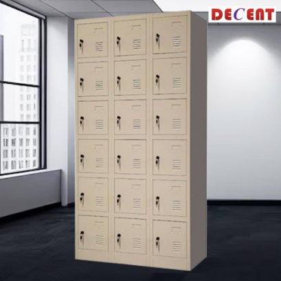 ตู้ล็อคเกอร์ 18 ช่อง มีกุญแจล็อค DECENT รุ่น 3L-B6
