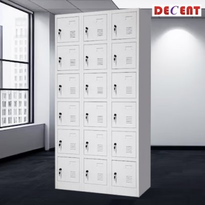 ตู้ล็อคเกอร์ 18 ช่อง มีกุญแจล็อค DECENT รุ่น 3L-B6