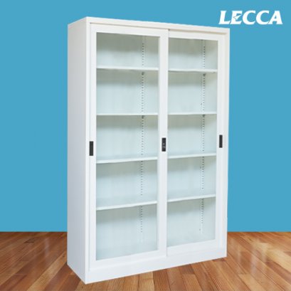ตู้เหล็กบานเลื่อนกระจกสูง LECCA รุ่น 2SLG-124018