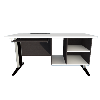 โต๊ะคอมพิวเตอร์ ขาเหล็กแบบ LF 2 ชั้นโล่งขวา LEGACY รุ่น LF-AC-1560-E1N2R