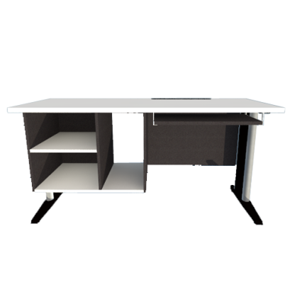 โต๊ะคอมพิวเตอร์ ขาเหล็กแบบ LF 2 ชั้นโล่งซ้าย LEGACY รุ่น LF-AC-1560-E1N2L