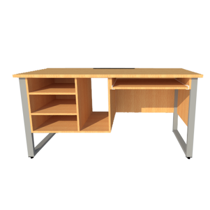 โต๊ะคอมพิวเตอร์ ขาเหล็กแบบ LS 3 ชั้นโล่งซ้าย LEGACY รุ่น LS-AC-1560-E1N3L