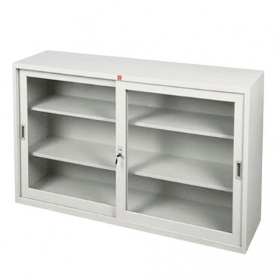 ตู้เหล็กบานเลื่อนกระจก 5 ฟุต LUCKYWORLD รุ่น KSG-150