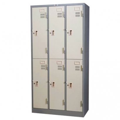 ตู้ล็อคเกอร์ 6 ช่อง มีกุญแจล็อค WELCO รุ่น WLK006