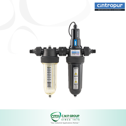 DUO UV 3/4″ + 1″ Dual-function sterilizer (filtration 25 µm + 25 W lamp).  | CINTROPUR