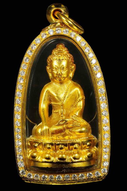 &quot;องค์ดารา&quot; พระกริ่งญาณวิทยาคม 2 เนื้อทองคำ หมายเลข ๙๙  (เท่าจำนวนสร้าง องค์สุดท้าย) พร้อมตลับทองฝังเพชรแท้  (โทรถาม)