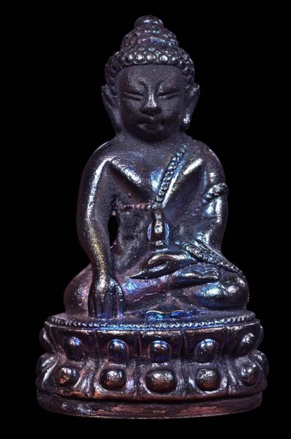 พระกริ่งญาณวิทยาคม 2 เนื้อนวโลหะ หล่อดินไทยโบราณ No.21  องค์พิเศษผิวแก่แร่จ้าวน้ำเงิน หายาก (โทรถาม)