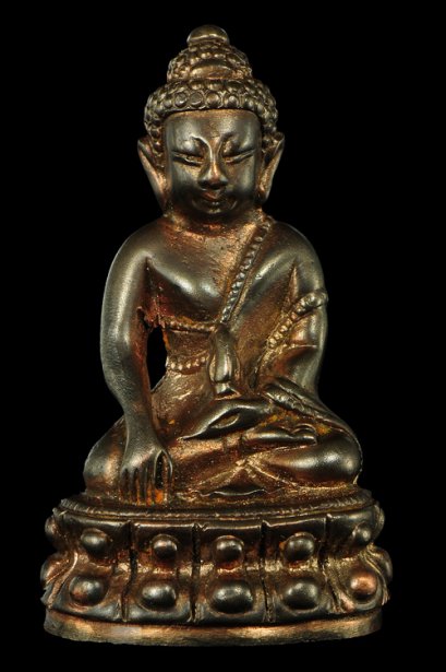 พระกริ่งญาณวิทยาคม 2 เนื้อนวโลหะ แก่ทองคำ No.2999 นวะเต็มสูตร (โทรถาม)