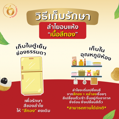 วิธีเก็บรักษาลำไยอบแห้ง