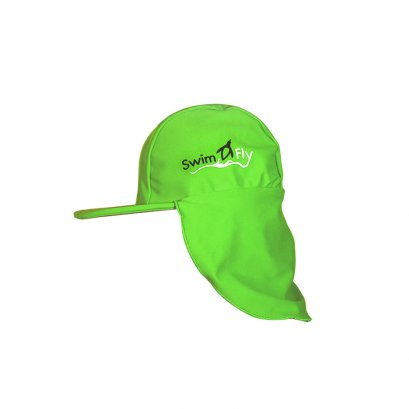หมวกว่ายน้ำแบบบังแดดบริเวณหน้าและคอ สีเขียว (Green)