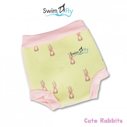 กางเกงว่ายน้ำกันของเหลวรั่วซึม ลาย Cute Rabbits