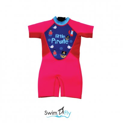 ชุดว่ายน้ำกันหนาว, ชุดว่ายน้ำรักษาอุณหภูมิ Wetsuits Little Pirate (Pink) SwimFly