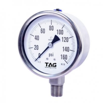 TAG TP04 All Stainless Steel Pressure Gauge Bourdon Type
