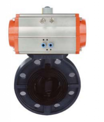 BK Valve Pneumatic Plastic Butterfly Valve