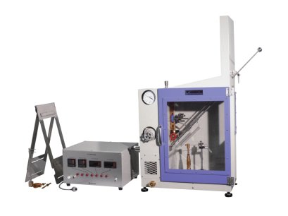 เครื่องทดสอบความไวไฟมุม 45 องศาสำหรับสิ่งทอ (45˚ Flammability tester for textile).