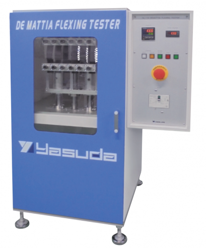 เครื่องทดสอบการรอยแตกร้าวของวัสดุยางโดยวิธีการหักงอแบบไดนามิก  (De Mattia-Cracking and Crack growth tester)