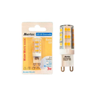 LED G9 3W 3000K Dimmable "Merlox"