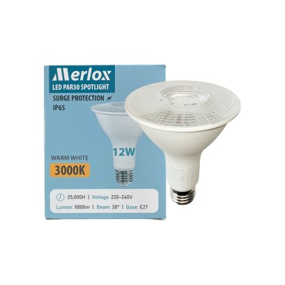 LED PAR30 12W E27 3000K &quot;MERLOX&quot;