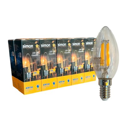 LED Filament C35 4W 2700K E14 "SIMON" (10 ดวง)