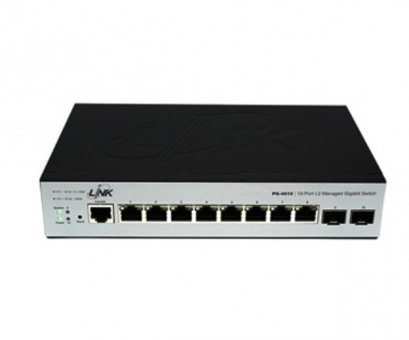 Link PG-4010 10-Port L2 Managed Gigabit Rackmount Switch (10/100/1000Mbps Ethernet) + 2 SFP (GE) Port, Metal Enclosure