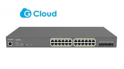 EnGenius ECS1528FP Cloud Managed Layer 2 PoE Switch 24 Port, 4SFP, af/at 410W