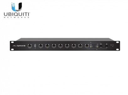 EdgeRouter ERPro-8 Advanced Gigabit Ethernet Router 8 Port, 2.4MPPS, 2 Port SFP