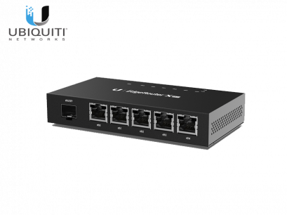 EdgeRouter X SFP (ER‑X‑SFP) : Advanced Gigabit Ethernet Router, 5-Port Gigabit PoE 24V passive, 1-Port Gigabit SFP, Layer-2 Switching