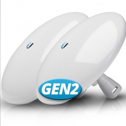 NBE-5AC-Gen2-SET Point-to-point WiFi Link 3-4Km. airMAX Management 802.11ac, Freq 5GHz Hi-Speed 450+Mbps, Power 25dBm, Ant 19dBi, Configuration ready