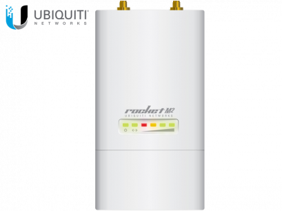 Rocket M2 airMAX AP BaseStation, Freq 2.4GHz 150+Mbps, RP-SMA Connetor 2x2 MIMO, Hi-Power 28dBm, 1-Port 10/100 Ethernet