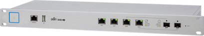 UniFi Security Gateway Pro 4 (USG-Pro-4)  Enterprise Gateway Router, 2-Port Gigabit RJ45/SFP WAN Combination and 2-Port Gigabit RJ45 LAN