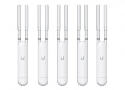 UAP-AC-M Pack 5 (UAP-AC-M-5), 802.11AC Indoor/Outdoor Wi-Fi Access Point with Plug & Play Mesh Technology