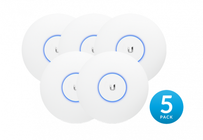 UAP AC PRO PACK 5 (UAP-AC-PRO-5) - N450/AC1300 Mbps Simultaneous Dual Band 2.4/5.0GHz Indoor / Outdoor Wireless Access Point + Ceiling & Wall Design, 3dBi - 3x3 / 3x3 MIMO Dual-Band Antenna @2.4GHz+5.0GHz, 802.11 a/b/g/n/ac , 2-Port Gigabit + Mou