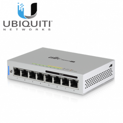 US-8-60W UniFi Switches 8-Port Gigabit Managed, 4-Port PoE IEEE 802.3af 60W (Max 15.4W per Port), Enclosure SGCC Steel