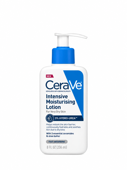 CeraVe Intensive Moisturising Lotion 236ml กู้ผิวแห้งกร้านด้วยโลชั่นบำรุงผิวกาย ที่มีเทคโนโลยีไฮโดร-ยูเรีย ลิขสิทธิ์เฉพาะของเซราวี ช่วยบูสต์ผิวดูฉ่ำฟู เนียนนุ่ม ชุ่มชื้นยาวนาน พร้อมเสริมปราการผิวให้แข็งแรง